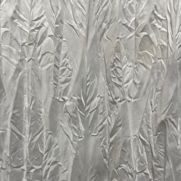 Crinkled Silk White Midi/Maxi Flowing Skirt - Picture 2 of 5